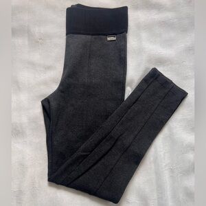 Calvin Klein black and gray leggings with seams down front and back​​​